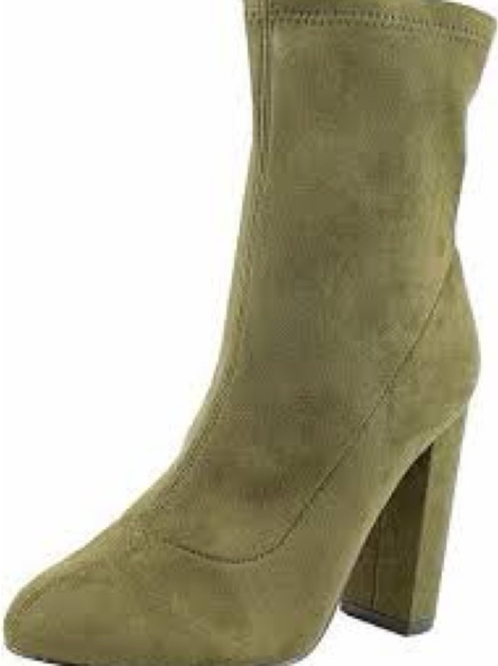 Forever 21 Olive Suede Block Heel Ankle Boots